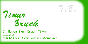 timur bruck business card
